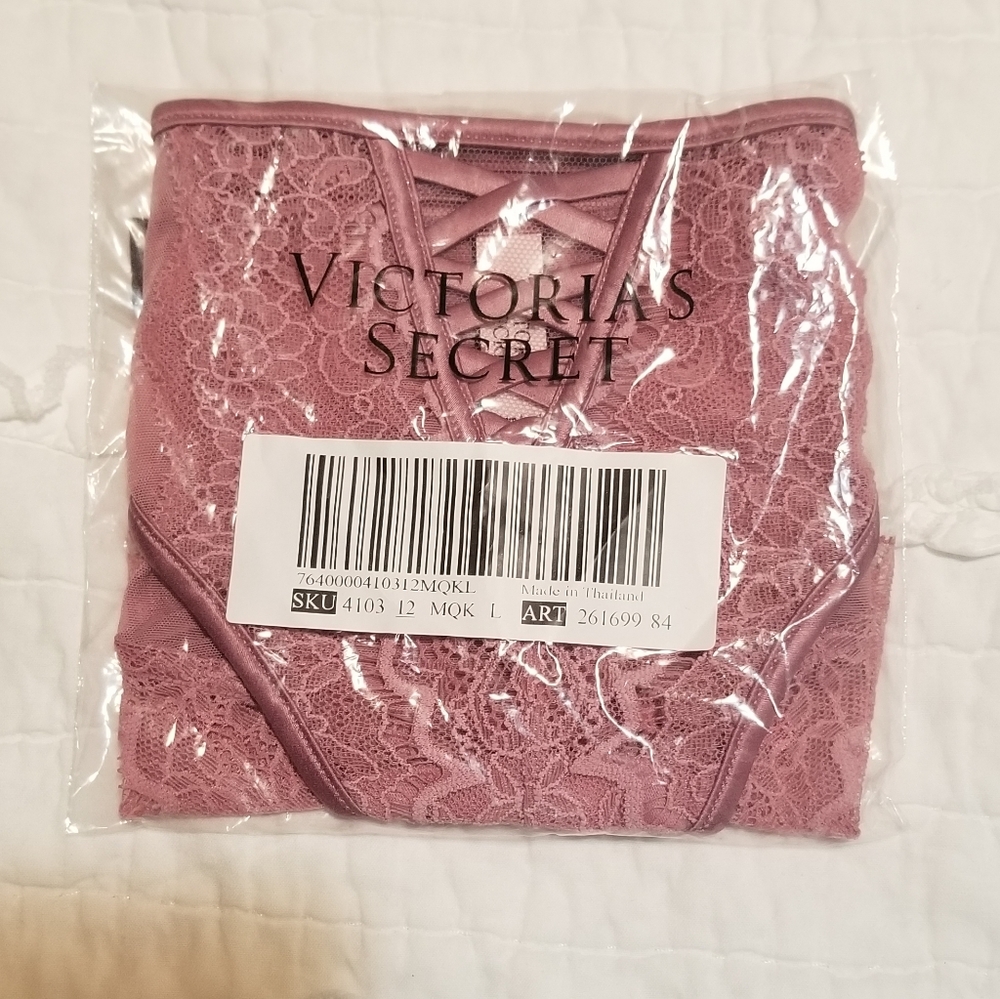 VS Dream Angels Rose Lace & Mesh Cheekini NWT - Picture 10 of 10